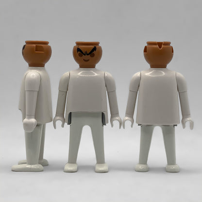 Playmobil Cabeza Cejas Enfadadas CAB141 vista de perfil, frente y trasera