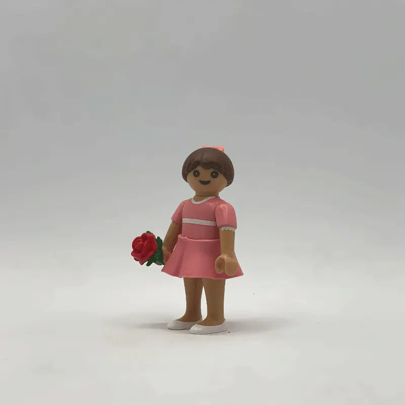 Playmobil Niña Vestido Rosa con Rosa Roja FCO951