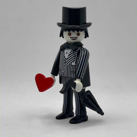 Playmobil Pareja Novios Vampiros FCO952 - novio vampiro con chistera y paraguas