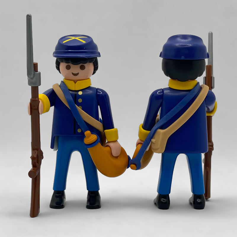 Playmobil Soldado Nordista con Bota de Vino FCO953 visto por delante y por detrás