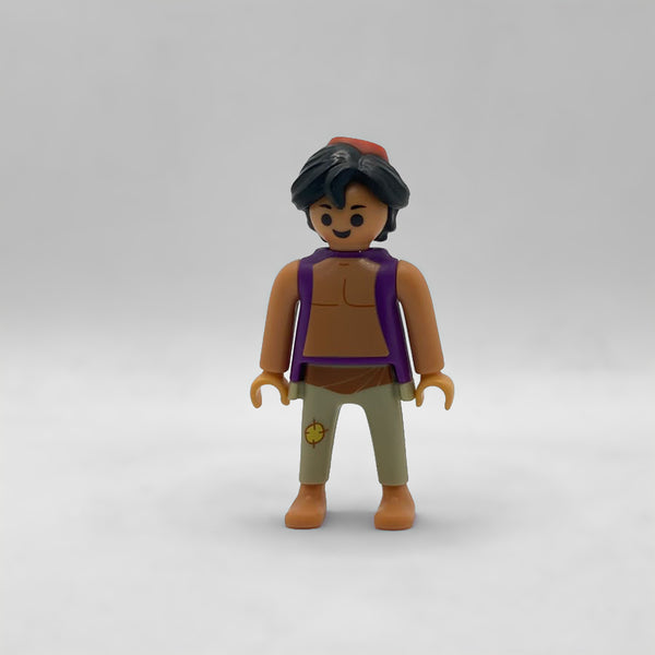 Playmobil Aladdín con chaleco morado y fez rojo FCO986